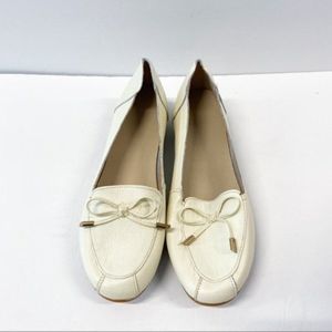 Soft Leather Bowknot Loafer Shoes Working